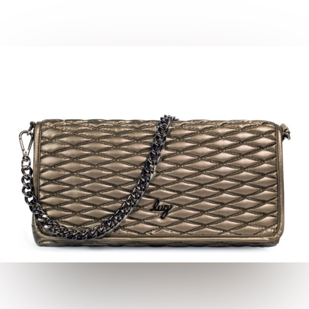 Lug Strut Metallic Walnut Shoulder Bag